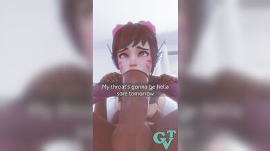 Overwatch Blizzard Battlegrounds: DVas Mouth Too Busy With Pharahs Cock