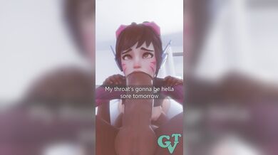 Overwatch Blizzard Battlegrounds: DVas Mouth Too Busy With Pharahs Cock