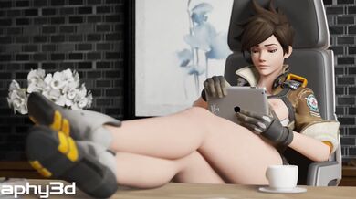 HentaiPorn: Emilys Raging Jealousy as Tracer is Caught Cheating by Her Wife