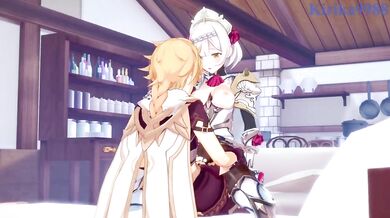 Noelles Slippery Aether Cum Shot with Genshin Impact!