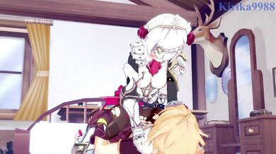 Noelles Slippery Aether Cum Shot with Genshin Impact!