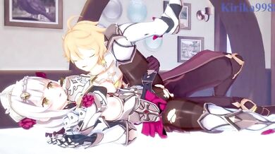 Noelles Slippery Aether Cum Shot with Genshin Impact!