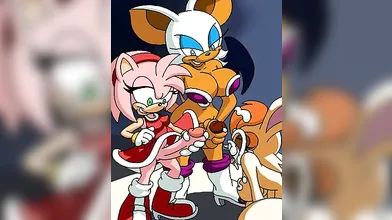 Two beautiful women, Rouge and Amy, explore their sexuality by masturbating in front of a vanilla-flavored ice cream cone
