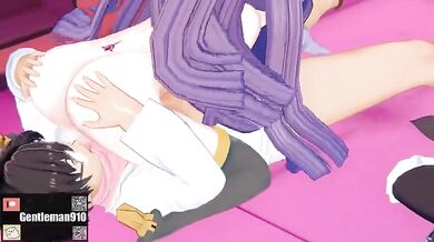 Rewriting Hentai Porn: Rachel Alucard and Izanami from BlazBlue Engage in a Passionate Encounter with the Goddess Hades