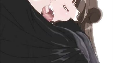 Blo*od-thirsty Vampires Suck and Devour Cum Dripping from Their Fangs