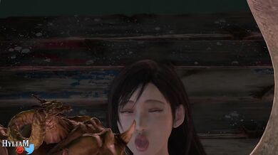 The sudden loss of Tifa’s clothing, caused by an unexpected event