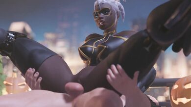 Sojourn receives her prize for best Halloween costume, Rouge Nine