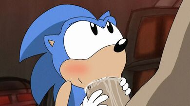 Sonic the Hedgehog gets a Blowjob