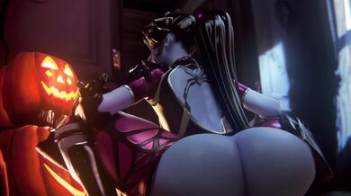 Mrs Reversed Cowgirl in Black Leather Boots: Widowmaker Hentai
