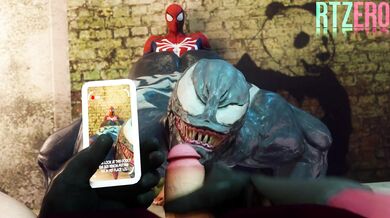 Mighty Marvel Men: Spidey, Deadpool and Venom Stuck in a Hentai Bondage Trap