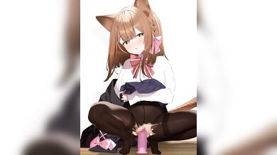 The Ultimate Solo Playtime with a Dildo on the Floor - Lapping Risa