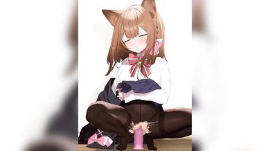 The Ultimate Solo Playtime with a Dildo on the Floor - Lapping Risa