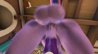 Riding the Thunder of Love: Fluttershy Gets Facialized by Twilight Sparkle in Stereoscopic 3D