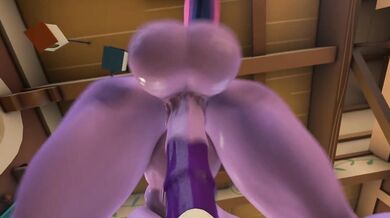 Riding the Thunder of Love: Fluttershy Gets Facialized by Twilight Sparkle in Stereoscopic 3D