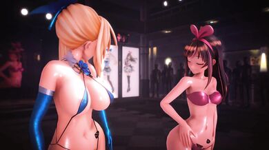 Riko and Aikas Synchronized Love-making with the Help of a Futuristic Robot