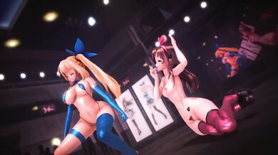 Riko and Aikas Synchronized Love-making with the Help of a Futuristic Robot