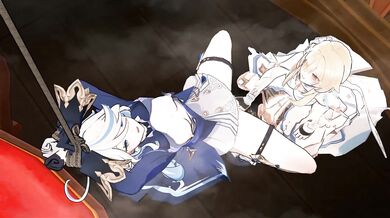 Beautiful and Curvy Asian Woman gets more than she bargained for with a furry friend