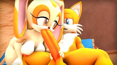 The Sensual Satisfaction of Cream Blowjobs with Tail-like Features