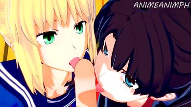 Fate/Stay Night: Saber and Rin Tohsakas Fateful Encounter