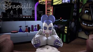 Busty Ballora bounces on your cock and gives you a sweet tit fuck