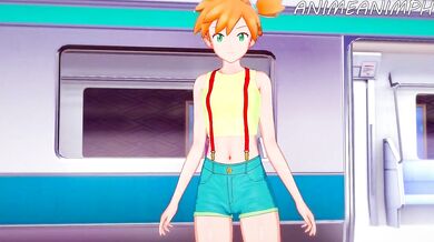 Watch as Misty, the Pokémon trainer, gets caught up in a steamy situation with her favorite pocket monsters!