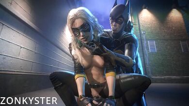 Black Canary and Batgirl question a captured perp for intel [Zonkyster]