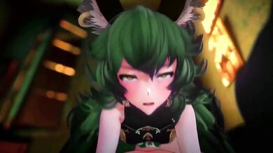 Granblue Ferry: Hardcore Creampie 3D Hentai MMD Dark Green Hair Furries