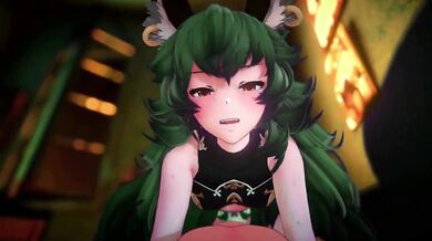 Granblue Ferry: Hardcore Creampie 3D Hentai MMD Dark Green Hair Furries