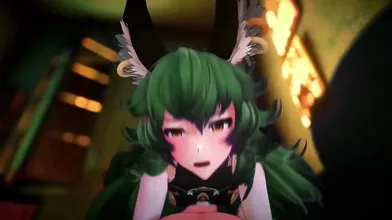 Granblue Ferry: Hardcore Creampie 3D Hentai MMD Dark Green Hair Furries
