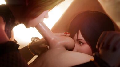 Making love with my wives, Helena and Kokoro - a hentai porn movie