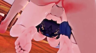 Riding the Stallion in the Barn with Clorinde and Her Bonus Cock!