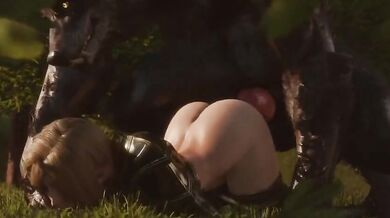 Horny Elf-shifter gets ravaged by a randy werewolf in Rekin3Ds newest porno!