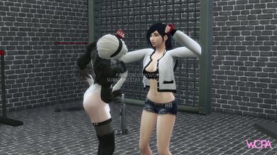 YoRHa No 2 Type B fucks the shit out of Final Fantasy VIIs Tifa Lockhart in this epic hentai video!