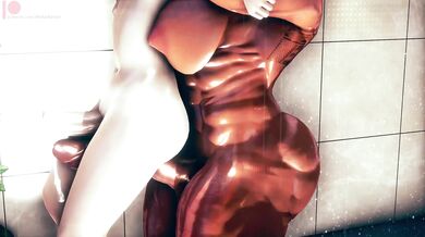 The Private Gym - Futanarian Shower with Lucky Lynx