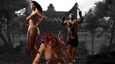 Lara Crofts Fetish: Killing Kitana in Fatality Ways!