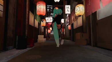 Busty Wolf Girl Pleasures Herself in a Dark Alleyway