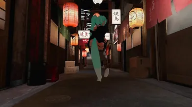 Busty Wolf Girl Pleasures Herself in a Dark Alleyway