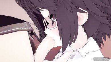 Mother-daughter blowjob in public restroom: Yakimoon Hentai Porn Video