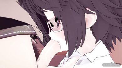 Mother-daughter blowjob in public restroom: Yakimoon Hentai Porn Video