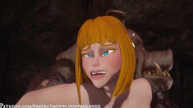 This hentai video features a young girl with muddy blo*od, who is initiated into the world of sexual debauchery by an abominable creature