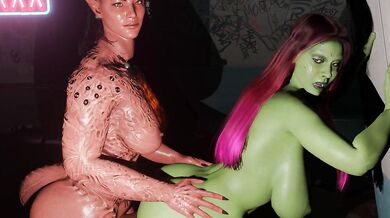 The Fusion of Gamora and Karla: A Sensual Melding of Two Hot Women