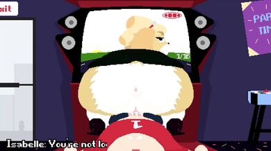 [4K] Isabelle and her friend are about to experience the thrill of riding a motocross bike together in this hot two-player game!