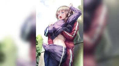 Futanari-chan gets groped by Jersey (Suzumensu) in a hentai PORN video, leaving her feeling aroused and satisfied