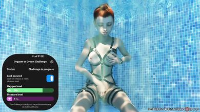Masturbating Underwater - A Bondage Challenge by RedVoidCgi