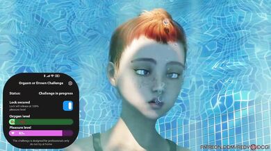 Masturbating Underwater - A Bondage Challenge by RedVoidCgi