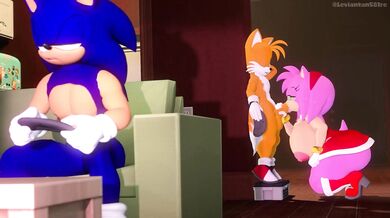 Amy Gives Head to Tails - Behind Sonics Back