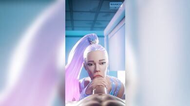 The busty singer prepares for the show