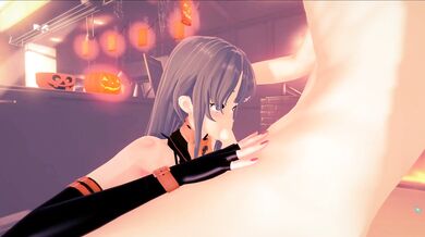 Midnight Mistress: A Vampire Blowjob Fetish on Halloween Night