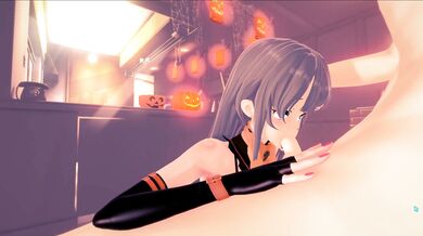 Midnight Mistress: A Vampire Blowjob Fetish on Halloween Night