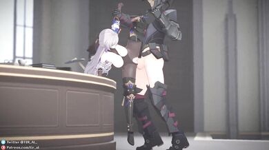 Taking it in the backdoor by the pool while her lover pumps away